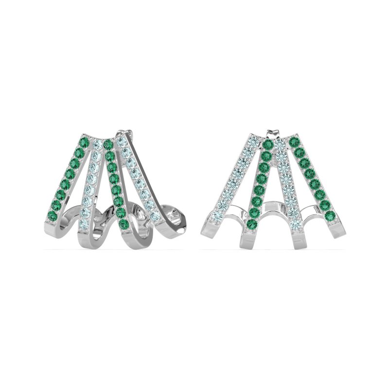 Multi-Row Huggie Earrings
