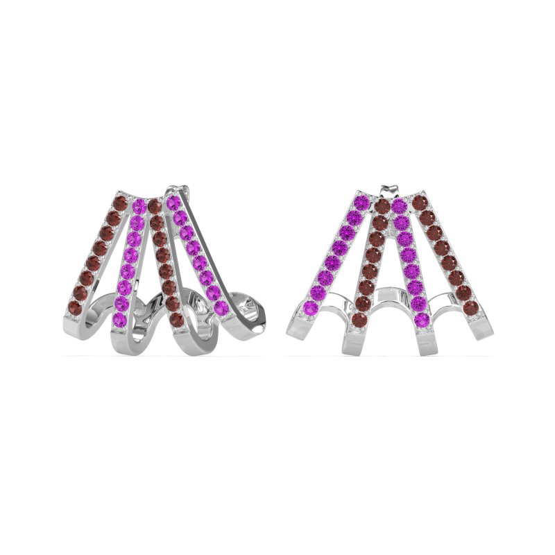 Multi-Row Huggie Earrings