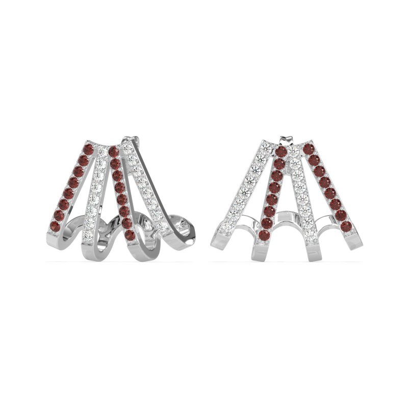 Multi-Row Huggie Earrings