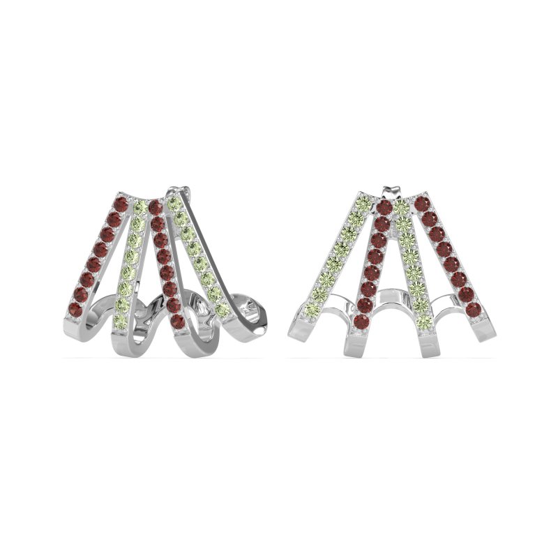 Multi-Row Huggie Earrings