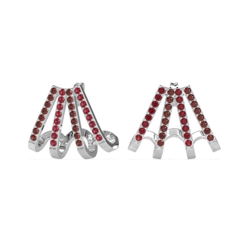 Multi-Row Huggie Earrings