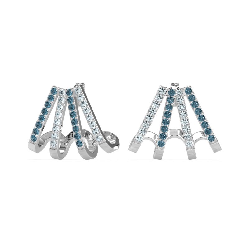 Multi-Row Huggie Earrings
