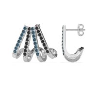 Multi-Row Huggie Earrings