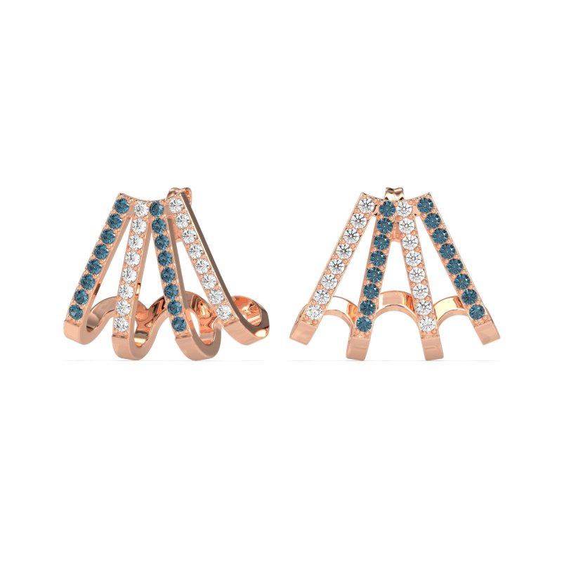 Multi-Row Huggie Earrings