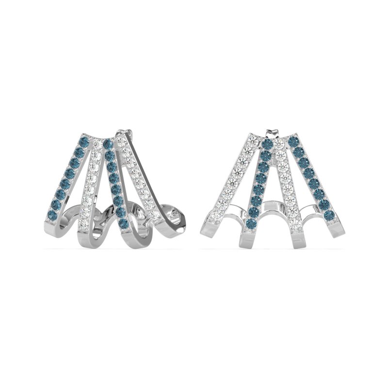 Multi-Row Huggie Earrings