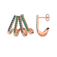 Multi-Row Huggie Earrings