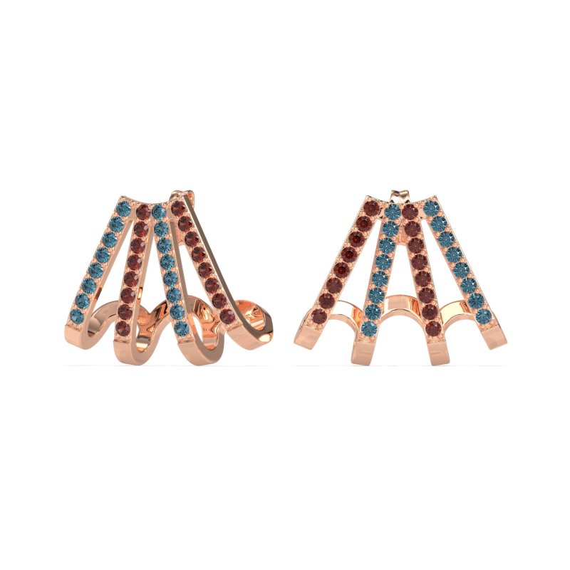 Multi-Row Huggie Earrings