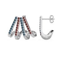 Multi-Row Huggie Earrings