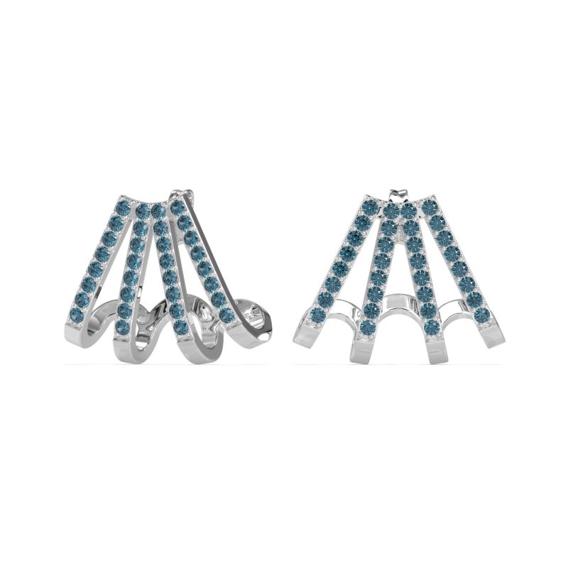 Multi-Row Huggie Earrings