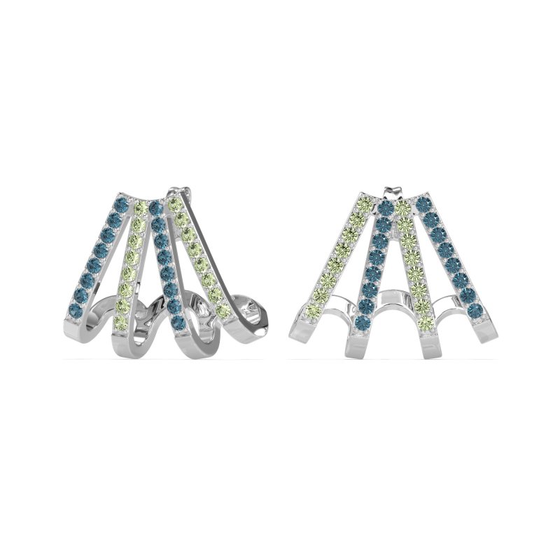 Multi-Row Huggie Earrings