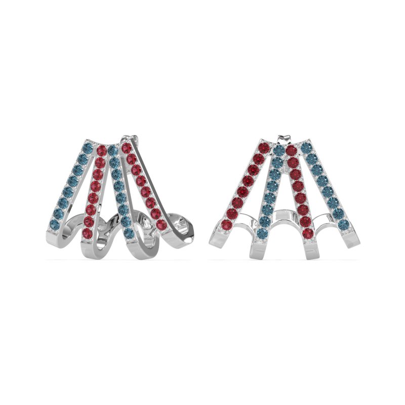 Multi-Row Huggie Earrings
