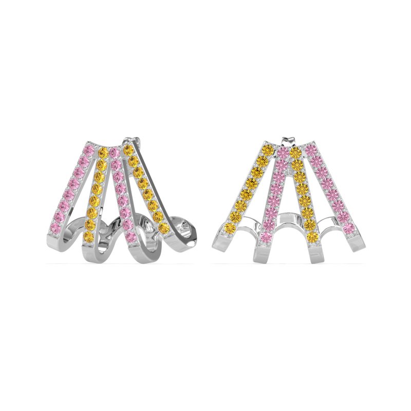 Multi-Row Huggie Earrings