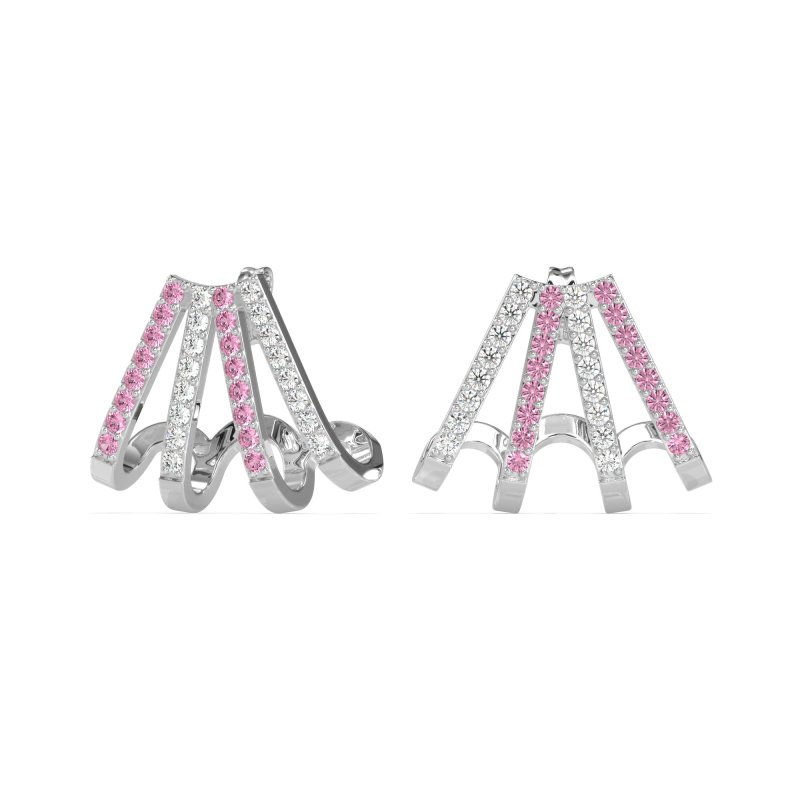 Multi-Row Huggie Earrings