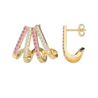 Multi-Row Huggie Earrings