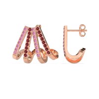 Multi-Row Huggie Earrings
