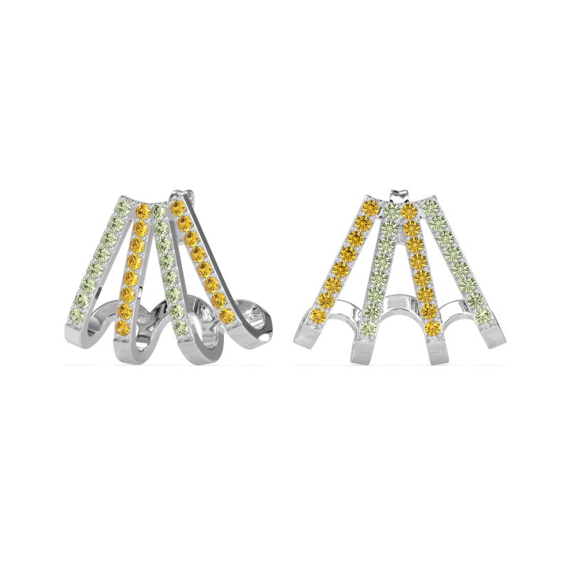 Multi-Row Huggie Earrings