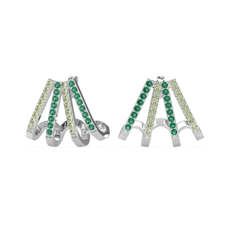 Multi-Row Huggie Earrings