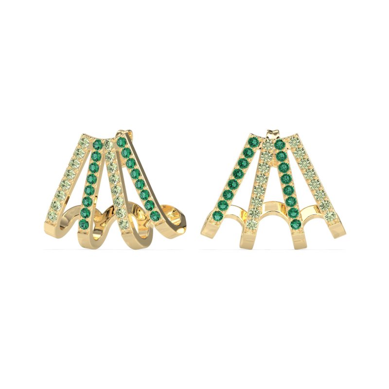 Multi-Row Huggie Earrings