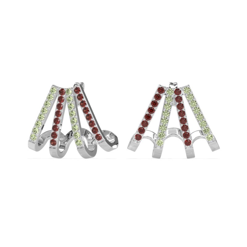 Multi-Row Huggie Earrings
