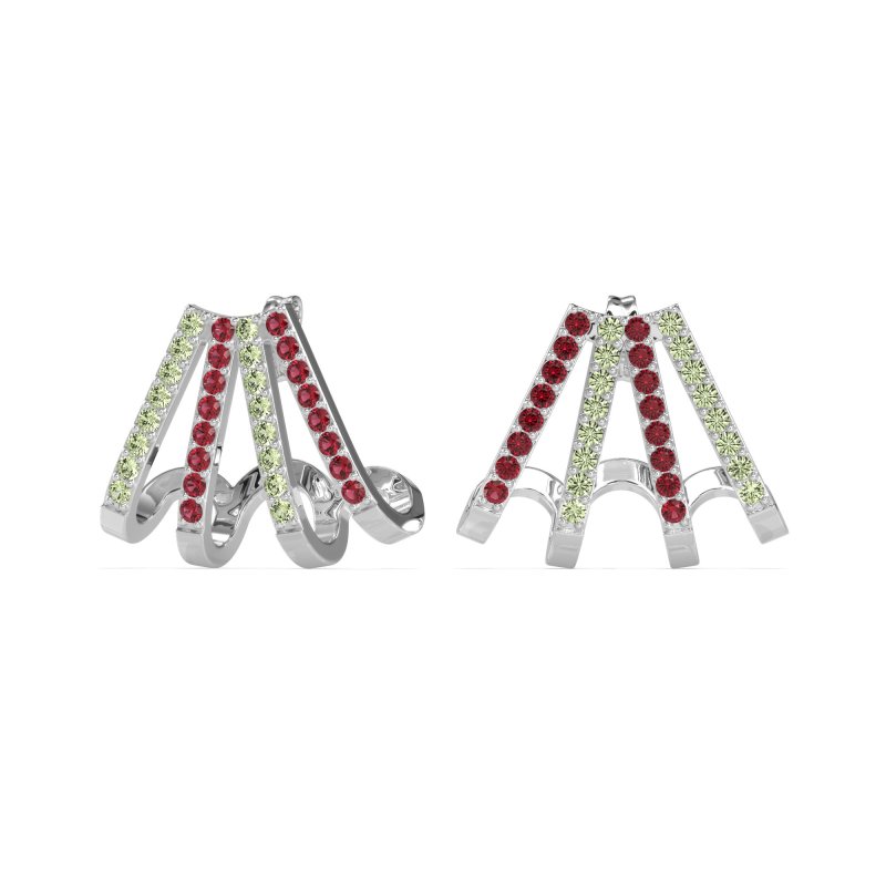 Multi-Row Huggie Earrings