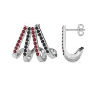 Multi-Row Huggie Earrings