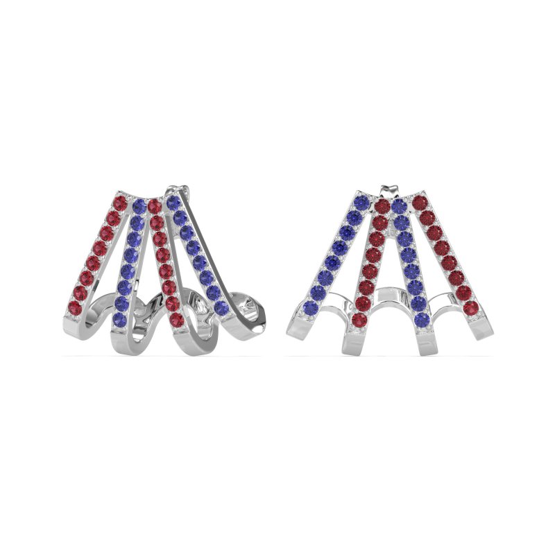 Multi-Row Huggie Earrings