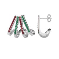 Multi-Row Huggie Earrings