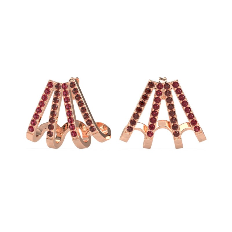 Multi-Row Huggie Earrings