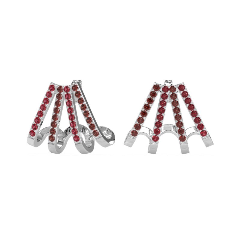 Multi-Row Huggie Earrings