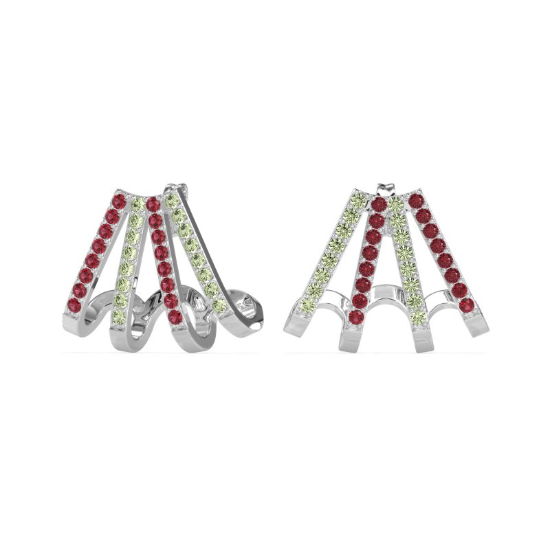 Multi-Row Huggie Earrings