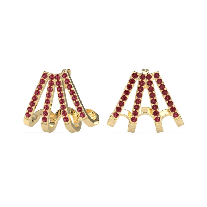 Multi-Row Huggie Earrings