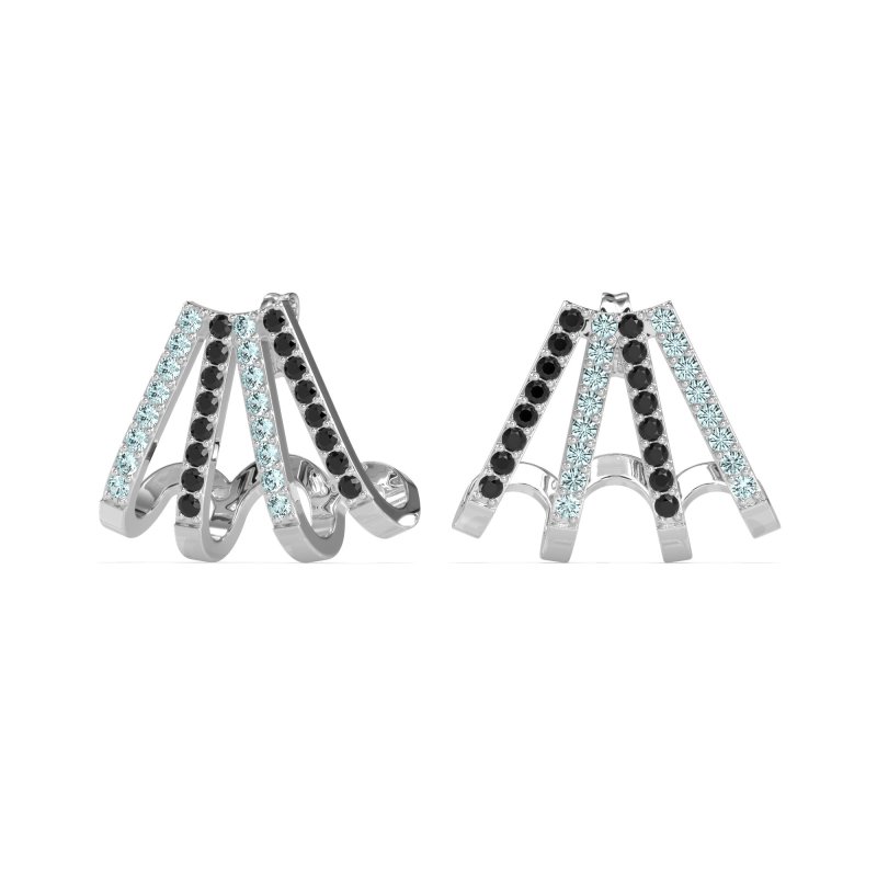 Multi-Row Huggie Earrings