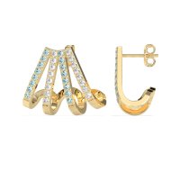 Multi-Row Huggie Earrings