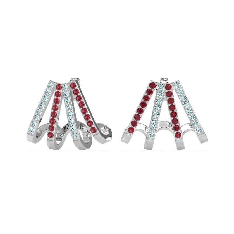 Multi-Row Huggie Earrings