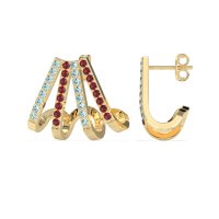 Multi-Row Huggie Earrings