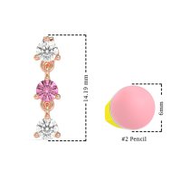 Three Stone Petite Dangling Earrings