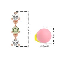 Three Stone Petite Dangling Earrings