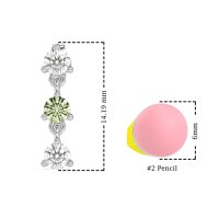 Three Stone Petite Dangling Earrings