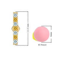 Gemstone Bar Stud Earrings