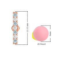 Gemstone Bar Stud Earrings