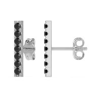 Gemstone Bar Stud Earrings