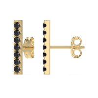 Gemstone Bar Stud Earrings
