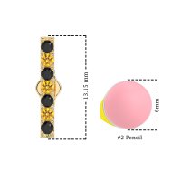 Gemstone Bar Stud Earrings