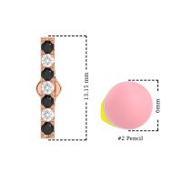 Gemstone Bar Stud Earrings