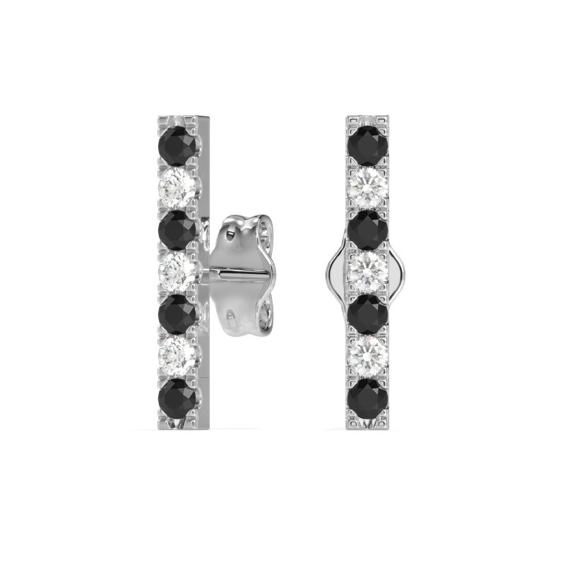 Gemstone Bar Stud Earrings