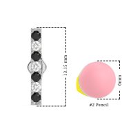 Gemstone Bar Stud Earrings