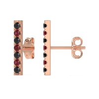 Gemstone Bar Stud Earrings