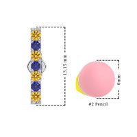 Gemstone Bar Stud Earrings
