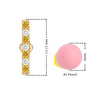 Gemstone Bar Stud Earrings
