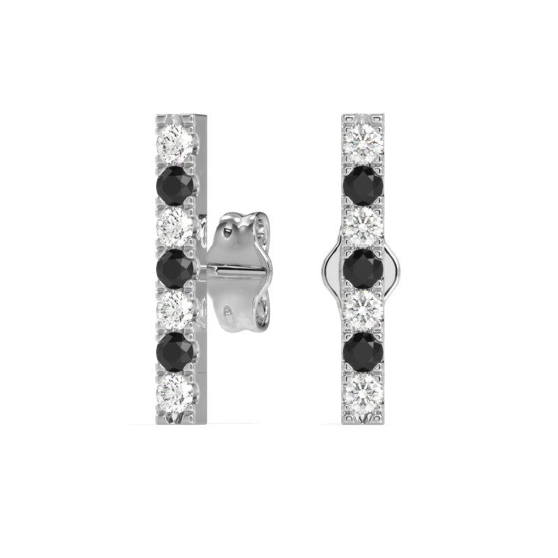 Gemstone Bar Stud Earrings